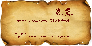 Martinkovics Richárd névjegykártya